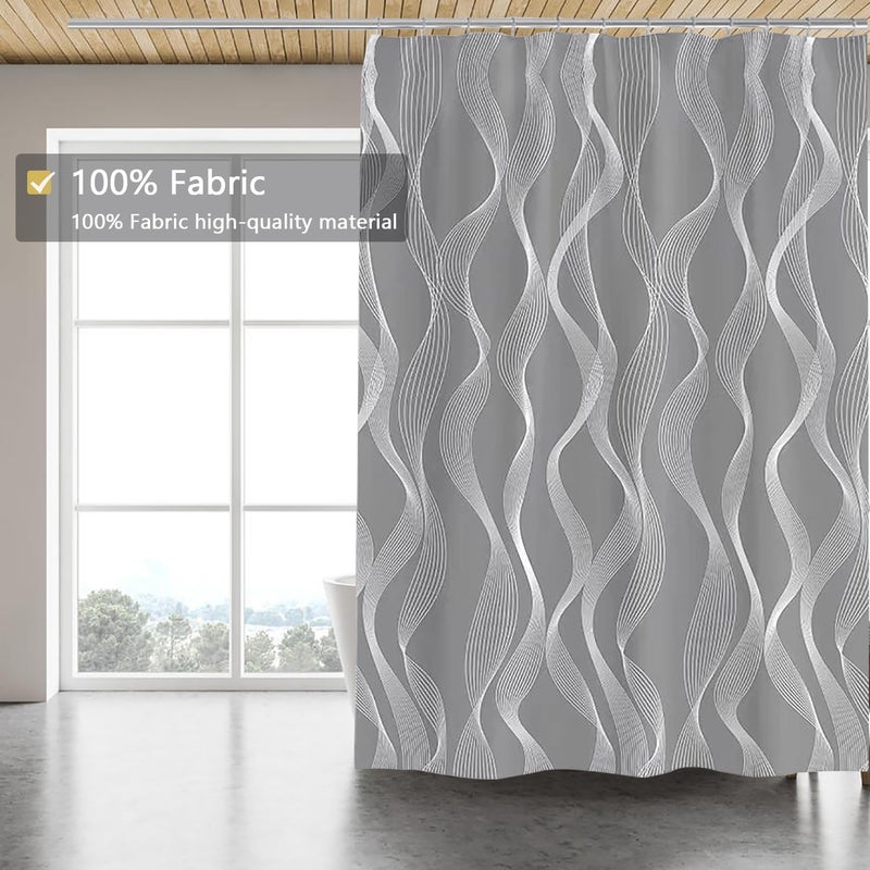 LLSCL Fabric Shower Curtain Liner with Magnets, Waterproof Hotel Quality, 72 x 72 Machine Washable - Image 5
